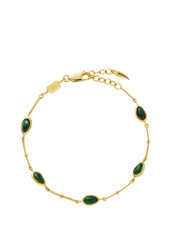 Missoma Molten Malachite Chain Bracelet, Gold, M, Gold
