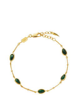 Missoma Molten Malachite Chain Bracelet, Gold, S, Gold
