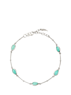 Missoma Molten Amazonite Charm Bracelet, Silver