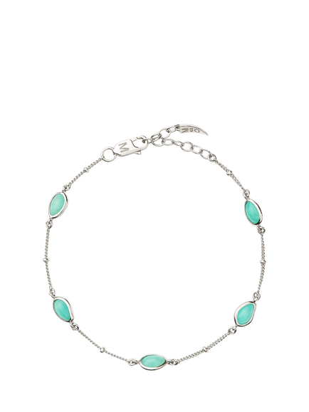 Missoma Molten Amazonite Charm Bracelet, Silver
