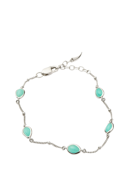 Missoma Molten Amazonite Charm Bracelet - view 2, Silver