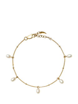 Missoma Pearl Charm Bracelet, Gold, Gold