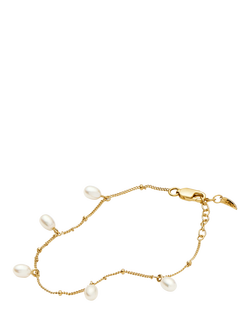 Missoma Pearl Charm Bracelet, Gold - view 2, Gold