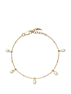 Missoma Pearl Charm Bracelet, Gold, Gold