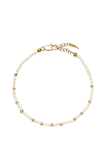 Missoma Beaded Pearl Bracelet, Gold, Gold