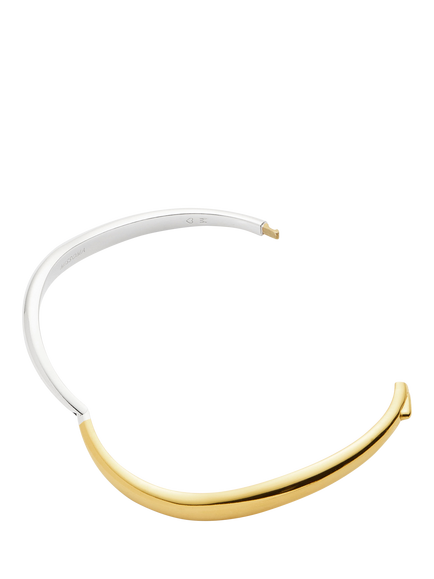 Missoma Savi Hinged Oval Bangle, Gold/Silver - view 2, Gold/Silver