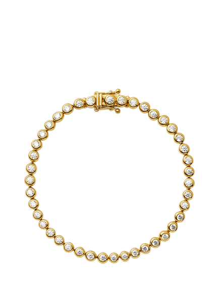 Missoma Crystal Tennis Bracelet, Gold/White