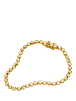 Missoma Beaded Crystal Bracelet, S - view 2, Gold/White