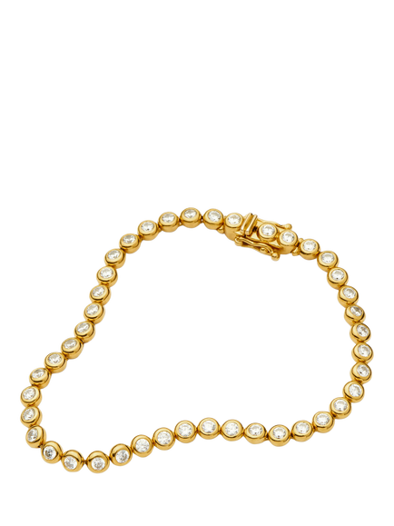 Missoma Crystal Tennis Bracelet - view 2, Gold/White