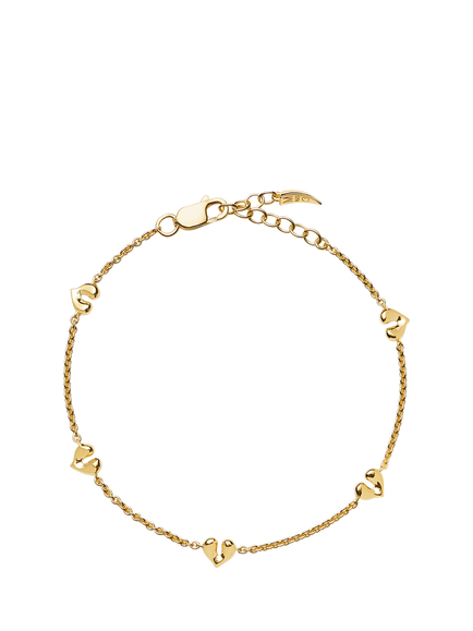 Missoma Mini Heart Charm Bracelet, Gold