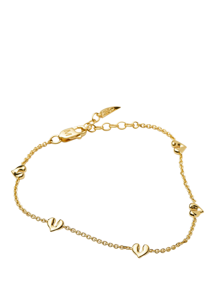 Missoma Mini Heart Charm Bracelet - view 2, Gold