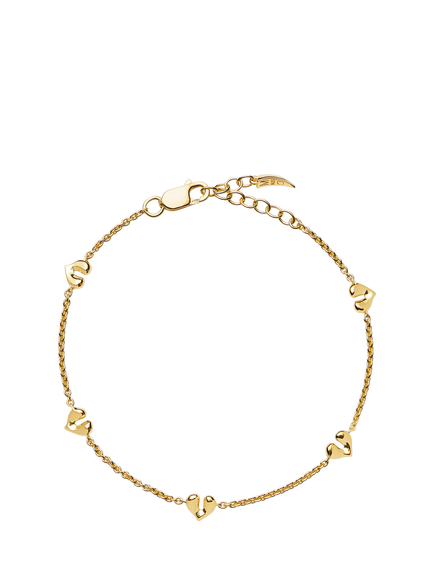 Missoma Mini Heart Charm Bracelet, Gold