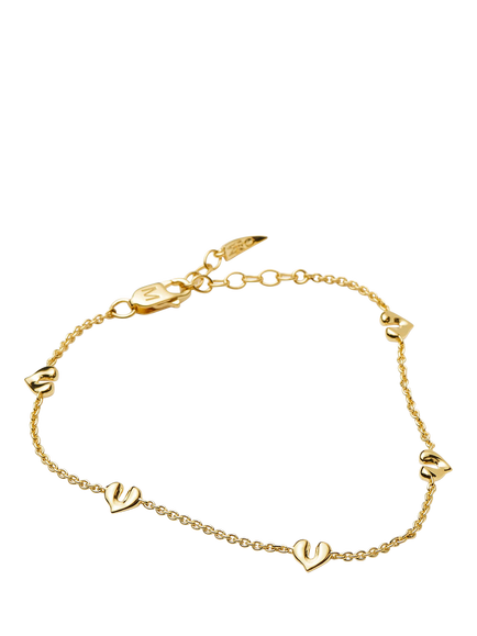 Missoma Mini Heart Charm Bracelet - view 2, Gold
