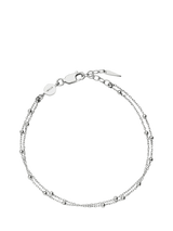 Missoma Double Chain Bracelet, Silver, M