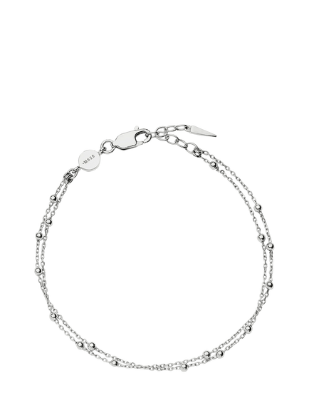 Missoma Double Chain Bracelet, Silver, M, Silver