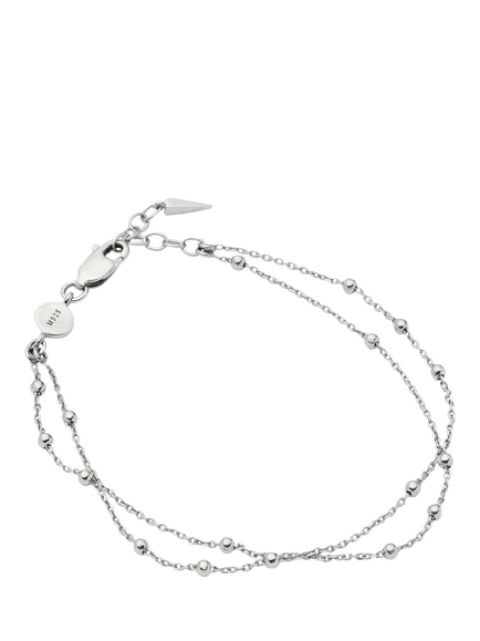 Missoma Double Chain Bracelet, Silver, M - view 2, Silver