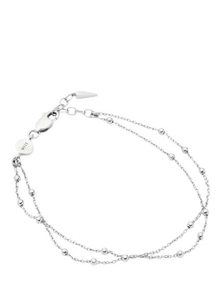 Missoma Double Chain Bracelet - view 2, Silver
