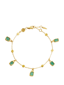 Missoma Lena Charm Bracelet, S, Gold/Amazonite