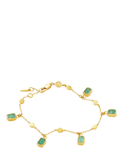 Missoma Lena Charm Bracelet, S - view 2, Gold/Amazonite