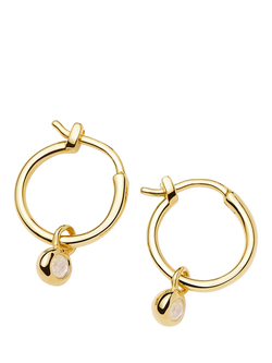 Missoma Birthstone Mini Hoop Earrings, Gold/June Rainbow Moonstone