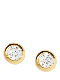Missoma Round Cubic Zirconia Stud Earrings, Gold