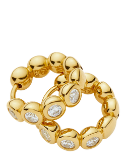 Missoma Beaded Crystal Small Hoop Earrings - view 2, Gold/Clear