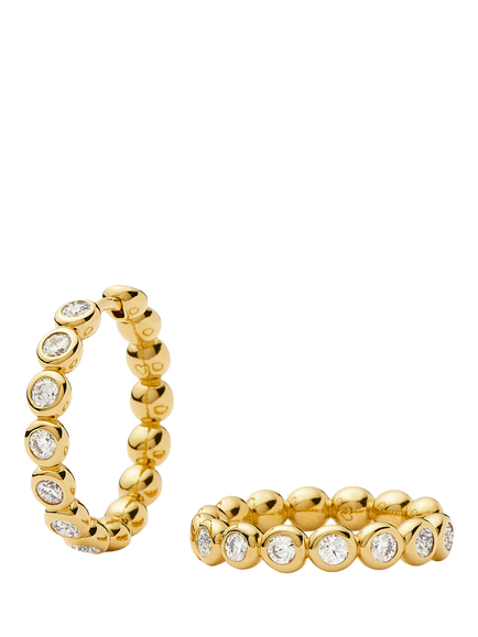 Missoma Beaded Crystal Hoop Earrings, Gold