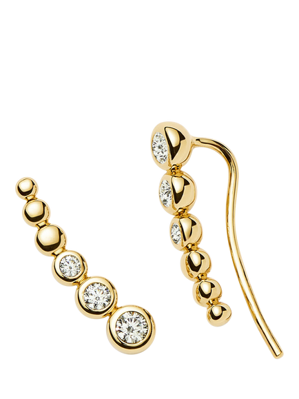 Missoma Crystal Climber Earrings - view 2, Gold