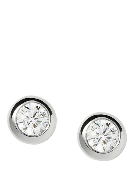 Missoma Round Cubic Zirconia Stud Earrings, Silver