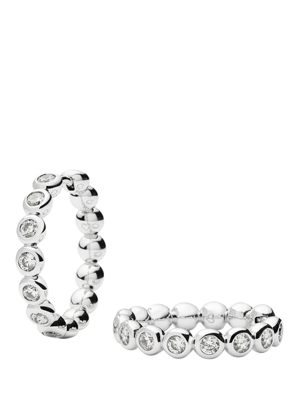 Missoma Beaded Crystal Hoop Earrings, Silver