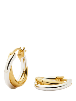 Missoma Lucy Williams Entwine Small Hoop Earrings, Gold/Silver, Gold/Silver