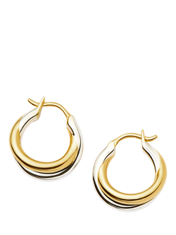 Missoma Lucy Williams Entwine Small Hoop Earrings, Gold/Silver - view 2, Gold/Silver