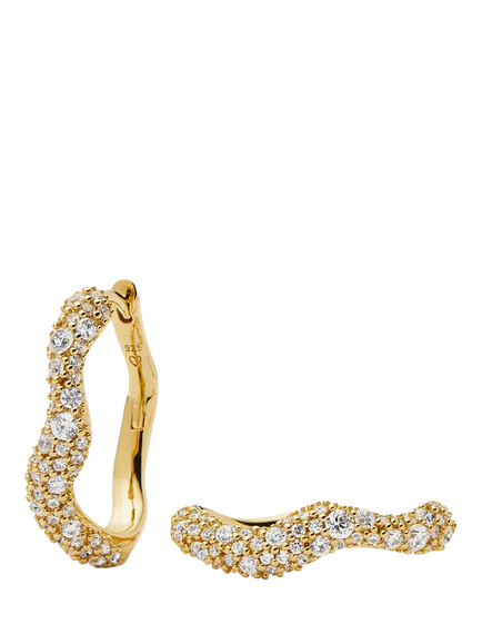 Missoma Molten Snow Small Hoop Earrings, Gold