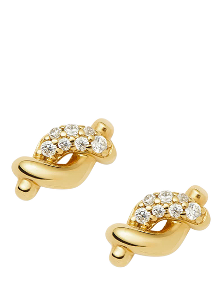 Missoma Molten Snow Stud Earrings, Gold, Gold