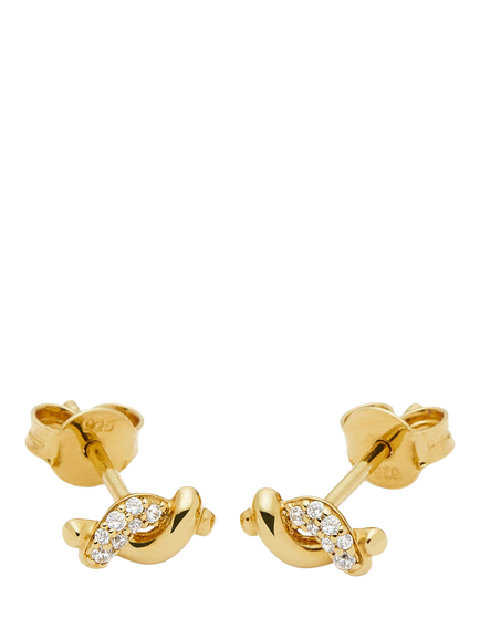 Missoma Molten Snow Stud Earrings, Gold - view 2, Gold
