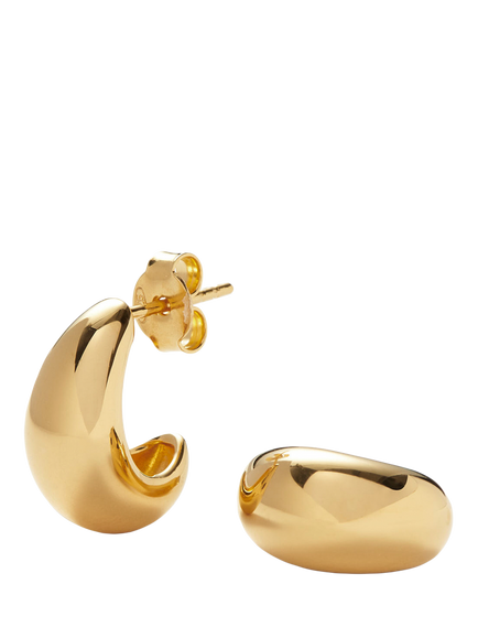 Missoma Savi Dome Mini Hoop Earrings, Gold