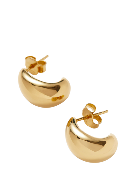 Missoma Savi Dome Mini Hoop Earrings - view 2, Gold