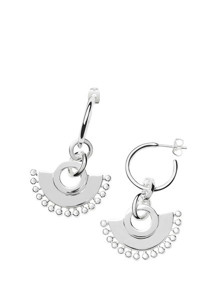 Missoma Zenyu Chandelier Hoop Earrings, Silver
