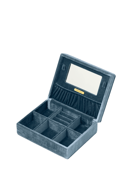 Missoma Velvet Jewellery Box, Blue