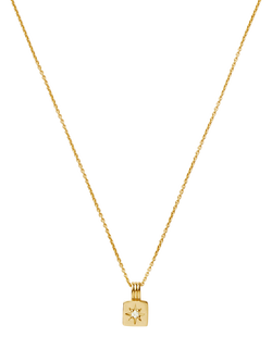 Missoma Birthstone Ridged Pendant Necklace, Gold, Gold