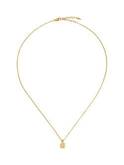 Missoma Birthstone Ridged Pendant Necklace, Gold - view 2, Gold