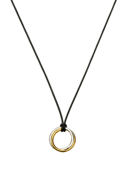Missoma Lucy Williams Entwine Cord Necklace, Gold/Black, Gold/Black