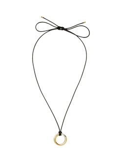 Missoma Lucy Williams Entwine Cord Necklace, Gold/Black - view 2, Gold/Black