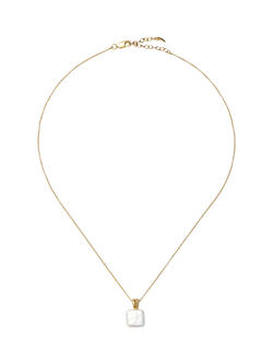 Missoma Square Baya Pendant Necklace, Gold/Pearl - view 2, Gold/Pearl