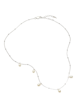 Missoma Pearl Charm Choker Necklace - view 2, Silver