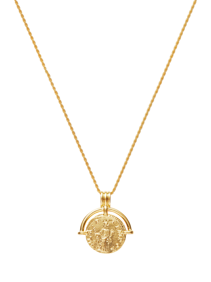 Missoma Lucy Williams Coin Pendant Necklace, Gold, Gold