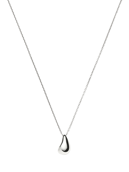 Missoma Sculptural Droplet Pendant Necklace, Silver, Silver