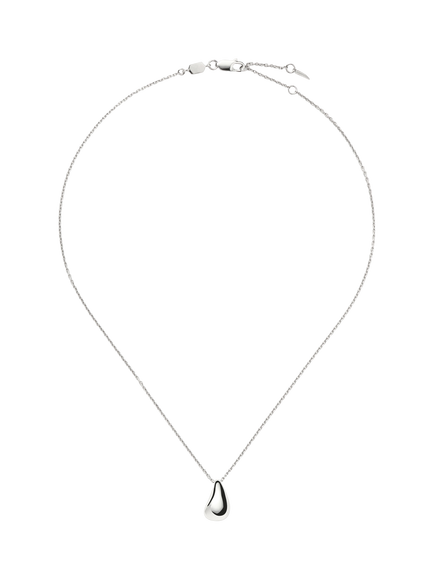 Missoma Sculptural Droplet Pendant Necklace, Silver - view 2, Silver