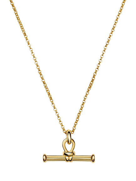Missoma T-Bar Ridge Necklace, Gold