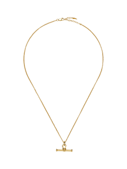Missoma T-Bar Ridge Necklace - view 2, Gold